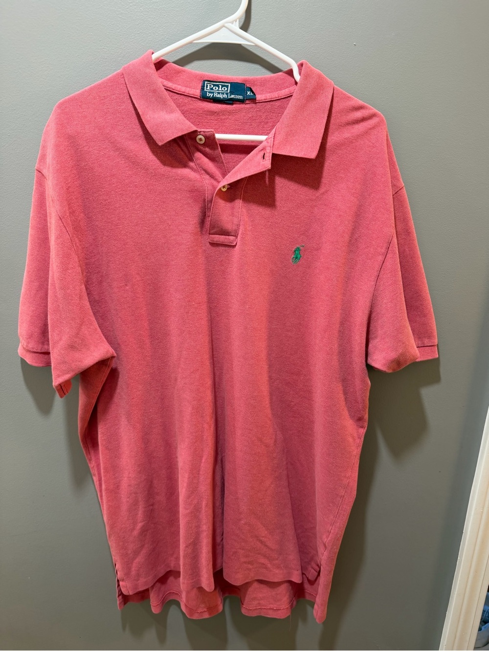 Ralph Lauren Men’s Coral Polo with Green Pony